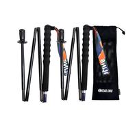 Bastones de senderismo plegables de fibra de carbono ultraligeros - Juego de 2 con mango antihumedad y funda - Ideal para senderismo, montaña y camino