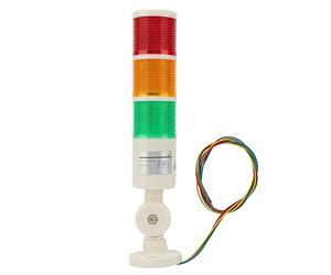 Bastones de Tráfico, 24V CC Luz de Señal Industrial Columna Torre, 3 Colores Luces de Emergencia de Advertencia Plegable, Luz Seguridad Roja, Amarilla y Verde, para Talleres Obras Puestos Vigilancia