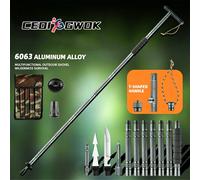 Bastones de Trekking Plegables CEOI GWOK con Empuñadura en T, Bastón de Senderismo Ajustable para Caminatas al Aire Libre, Bastón Profesional para Caminar Section 7
