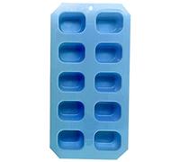 Bastones Hielo Creative Square 10 Even Ice Grid Caja de Hielo de plástico Hielo casero Conveniente Caja de Almacenamiento de Hielo Modelo de de Hielo Regalos Hombre (Blue, One Size)