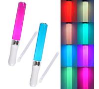 Bastones luminosos multicolor,2 Piezas Barras Luminosas,Varita Intermitente LED,para Boda, Fiesta, Cumpleaños, Navidad