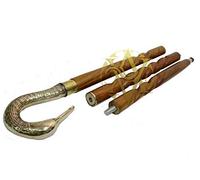 Bastones náuticos para caminar con mango de latón de cisne en estilo victoriano, regalo para padre/madre