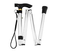 Bastones para Mayores Plegables, Camina con Estilo y Comodidad, Ajustable en Altura, Diseño Elegante para Hombres y Mujeres Mayores - Mejora tu Movilidad Hoy y Disfruta de la Vida al Máximo (Plateado)