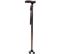 Bastones plegables retráctiles antideslizantes para ancianos antideslizantes/cómodos/protección del medio ambiente - muletas de aluminio (negro) (marrón) estrella de luz