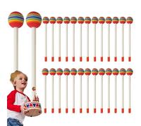 Bastones rítmicos de percusión: puntas de goma coloridas, implementos de