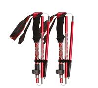 Bastones Trekking Bastones Senderismo Paquete De 2 Unidades De Bastones De Senderismo, Bastones Ligeros De Aleación De Aluminio para Acampar Palos Senderismo Bastones para Caminar(Color:Rot)