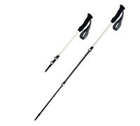 Bastones Trekking, Bastones Senderismo, Telescopicos, Fibra De Carbono, Palos Senderismo Extensible Altura Regulable, Poles Montaña, Nordic Walking, Trail Running Asfalto, 2 artículos (Blanco, 135 cm)