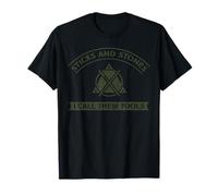 Bastones y Piedras Inspiración Samurai Artes Marciales Camiseta