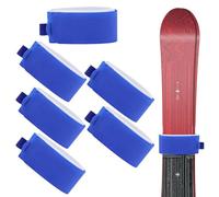 BASTOUR 6Pcs Correas de Esquí, Correa de Transporte de Esquí, Correas Sujeción Esquí, Bandas de Fijación de Esquí, Esquí Correa Ajustable, Cinta de Sujeción para Esquí con Almohadillas Protectoras