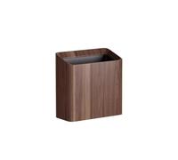 Basura Botes de basura cuadrados de madera maciza de doble barril de alto valor para sala de estar y hogar, gran capacidad, Papelera (Brown)
