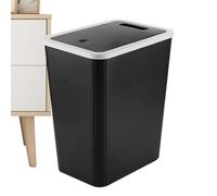 Basura Can Lid, Slim Modern Waste Basket, Compact Recycling Bin, for Home, Kitchen, Bathroom, Bedroom & Living Room, Space-Saving Design, 12,2 x 10,24 x 7,09 pulgadas