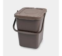 Basura Cerrado 10Lt En Polipropileno Marrón CM 24x26x30h con Tapa