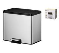 Basura Eco Essential Acero Inoxidable Color Plata Capacidad 20Lt+9Lt