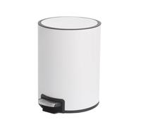 Basura lenta, acero inoxidable Step-open Trash Can, Silent Closing Waste Bin, Trash Can for Kitchen and Bathroom, Featuring a Stainless Steel Finish, Odor Protection, and Silent Step-open Lid
