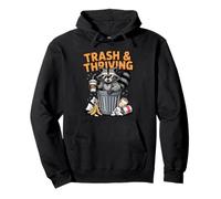 Basura y el próspero Caos de Mapache Humor Sudadera con Capucha