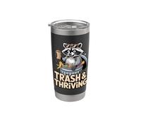 Basura y el próspero caos de mapache Humor Vaso térmico de acero inoxidable de doble pared