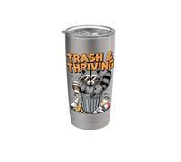 Basura y el próspero caos de mapache Humor Vaso térmico de acero inoxidable de doble pared