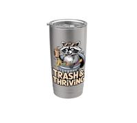 Basura y el próspero caos de mapache Humor Vaso térmico de acero inoxidable de doble pared