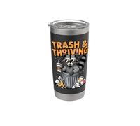 Basura y el próspero caos de mapache Humor Vaso térmico de acero inoxidable de doble pared