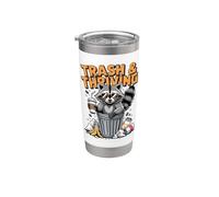 Basura y el próspero caos de mapache Humor Vaso térmico de acero inoxidable de doble pared