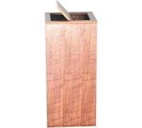 Basurero Delgado Veta de Madera con Tapa Basculante - Cubo Rectangular Alto con Forro Extraíble, Cesta Ahorradora de Espacio para Hogar y Oficina(Ashwood,H650xW300MM)