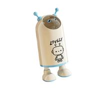 Basurero Portátil con Tapa y Diseño Creativo Cubo de Basura para Almacenamiento Generoso Recipiente de Residuos Que Oculta Bolsas Estructura de PP, Robot, Individual