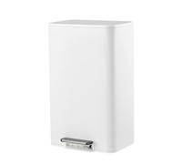Basurero Rectangular De Acero Inoxidable Para Interiores, Tapa De Cierre Suave, Pedal, Cubo Interior Extraíble, Ahorra Espacio Para Cocina, Baño y Oficina, 4-4.8 Galones, Plateado.