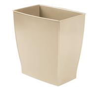 Basurero rectangular iDesign Mono Spa para ba o, dormitorio, oficina - 28,5 x 19,1 x 30,5 cm, 10,5 litros, color topo