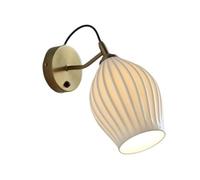 BASXDRFXZ Aplique de pared Lámpara de pared cerámica con interruptor for mesita noche, decoración sencilla, for pasillo, casa familia, TV, fondo Luces nocturnas y apliques de pared