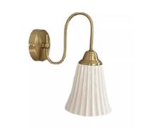 BASXDRFXZ Aplique de pared Lámpara de pared cerámica for dormitorio, estilo retro, for pasillo, estudio, nórdico, for interior Luces nocturnas y apliques de pared