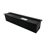BASXDRFXZ Chimenea eléctrica Chimenea eléctrica, Chimenea eléctrica empotrada con Panel Ultrafino, Mando a Distancia con Temporizador, Llama de simulación 3D, Negro Mate(1000mm)