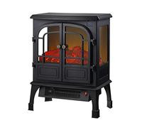 BASXDRFXZ Chimenea eléctrica Chimenea eléctrica con calefacción de cerámica PTC, simulación dinámica 3D de Llama Bicolor y protección contra sobrecalentamiento.