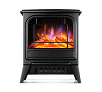 BASXDRFXZ Chimenea eléctrica Chimenea eléctrica portátil Independiente con diseño Vintage de Troncos de Llama realistas for Esquinas y protección contra sobrecalentamiento.