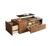 BASXDRFXZ Mesas Auxiliares Mesa de Centro elevación nórdica, Muebles Madera Estilo Retro, Almacenamiento en habitación, Mesa té Rectangular