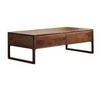 BASXDRFXZ Mesas Auxiliares Mesa de Centro Nogal Negro América del Norte, Mesa nórdica Simple Totalmente Madera Maciza, Almacenamiento en habitación for el hogar