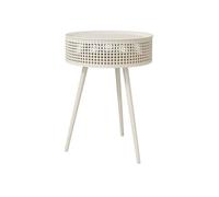 BASXDRFXZ Mesas Auxiliares Mesa De Centro Pequeña Hierro Forjado For Dormitorio, Auxiliar con Personalidad Elegante, Estilo Crema, Sencilla Y Moderna