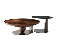 BASXDRFXZ Mesas Auxiliares Mesa de Centro Redonda Estilo Italiano for Sala Estar, Mesa for el hogar, nórdica Sencilla, té