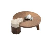 BASXDRFXZ Mesas Auxiliares Mesa de Centro Sencilla Estilo Italiano, Redonda, for apartamento pequeño, Sala Estar, Mesa for el hogar, té