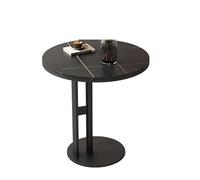 BASXDRFXZ Mesas de Café Mesa Auxiliar de Tablero Roca, Mesa té pequeña, esquinera for sofá, Minimalista for balcón, Redonda, móvil(C,W 50cm*h 60cm)
