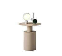 BASXDRFXZ Mesilla de Noche para Dormitorio Estilo nórdico Mesa de Noche Minimalista Moderna Mesa Estar habitación Redonda Creativa(Beige)