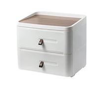 BASXDRFXZ Mesilla de Noche para Dormitorio Mesita de Noche Blanca con Varios cajones for Sala Estar, sofá, Mesa Auxiliar, Muebles Interiores, Bandeja Oculta integrada(C)