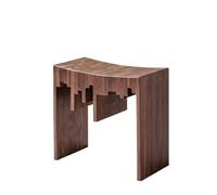 BASXDRFXZ Otomanos Taburete Bajo, Banco Pequeño, Cuadrado, De Madera Maciza Nogal Negro, For Cambiar Zapatos