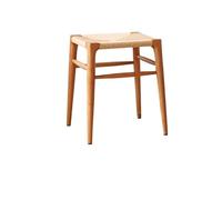 BASXDRFXZ Otomanos Taburete bajo Hecho a Mano de Nogal Negro Taburete Cambiador Zapatos Madera Maciza(A)