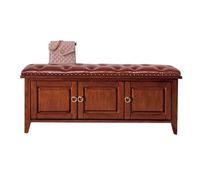 BASXDRFXZ Otomanos Taburete for Cambiar Zapatos de Madera Minimalista Moderno, Taburete for Porche, vestíbulo, Sala Estar, casillero, cojín Almacenamiento Multicapa(A,S 100cm)