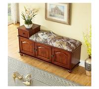 BASXDRFXZ Otomanos Taburete for Cambiar Zapatos de Madera nórdica, la Puerta del hogar Puede Sentarse en el cojín Armario una Pieza for Entrar y Usar Asientos for(B,M 120cm)