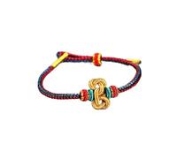 BASXDRFXZ Pulsera Trenzada Pulsera tejida a mano cuerda femenina estudiante afortunada pareja trenzada de(B)