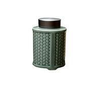 BASXDRFXZ Recipiente Hermético para té Celadon-Tarro de Almacenamiento for té Suelto ratán, Tarro Sellado cerámica for el hogar, Cubierta Lata Doble Capa, Juego tarros for(B)