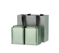 BASXDRFXZ Recipiente Hermético para té Contenedor de Almacenamiento té a Granel Lata Cuadrada sellada vacía Juego Chino Retro Caja Regalo Lata Doble(C,Single Tank)