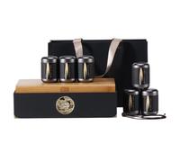 BASXDRFXZ Recipiente Hermético para té Contenedores de Almacenamiento té a Granel Latas pequeñas Metal Selladas Hierro Redondas vacías Juego Caja Regalo Seis latas(B)