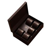 BASXDRFXZ Recipiente Hermético para té Latas de té a Granel, latas Hierro pequeñas y Redondas, Selladas for Cocina, vacías, Juego Retro, Caja Regalo Cinco(C)